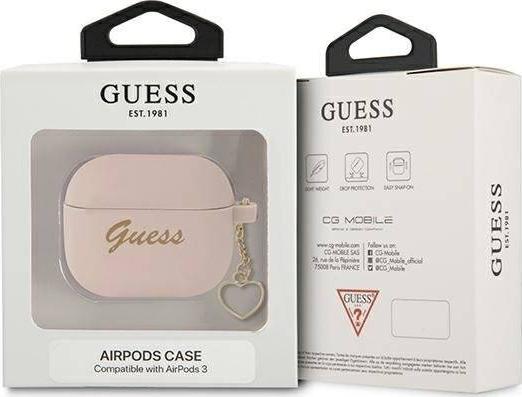 Kuti mbrojtëse e Guess për AirPods 3, rozë