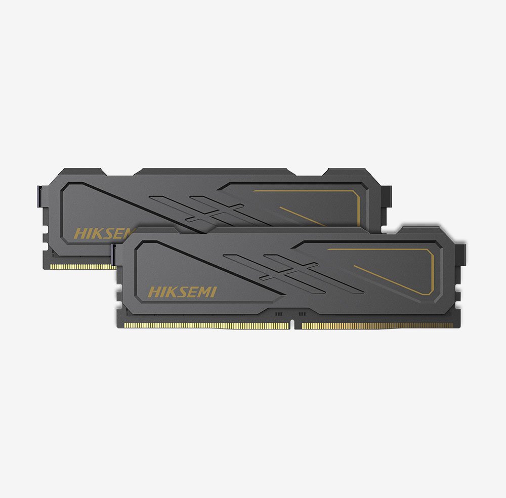 Memorie RAM Hiksemi Armor DDR4 32 GB (16 GB × 2) – 3200 MHz, Heatsink i Zi për Desktop