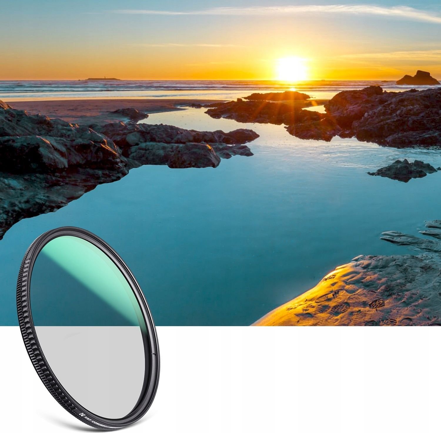 Filtër polarizues K&amp;F Concept Nano X 8K Pro, CPL, 72mm, i zi