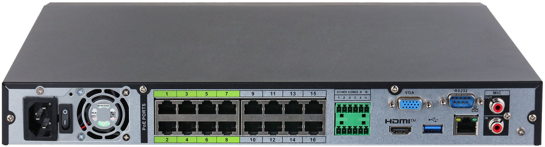 Video regjistrues rrjeti Dahua DHI-NVR5864-16P-EI2 Wizsense, 64 kanale IP, PoE i integruar, profesional