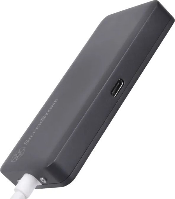 Adapter USB C Silverstone SST EP14C, USB 3.1 Gen1 në HDMI, 3x USB A 3.1 Gen1, gri