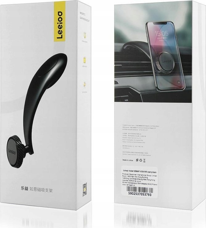 Mbajtës telefoni për veturë Leeioo VCS-0165, magnetik, për pult