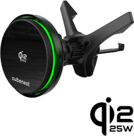 Karikues magnetik për makinë Cubenest SQ1C3, Qi2.2, 25W, me ventilator ftohës, MagSafe kompatibil