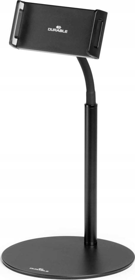 Mbajtëse telefoni dhe tableti Durable TWIST Active Holder, qafë fleksibile, rrotullim 360°, e zezë