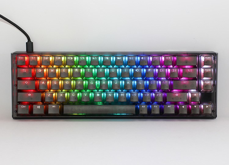 Tastierë lojërash Ducky One 3 Aura SF, RGB LED, Cherry MX Silent Red, e zezë