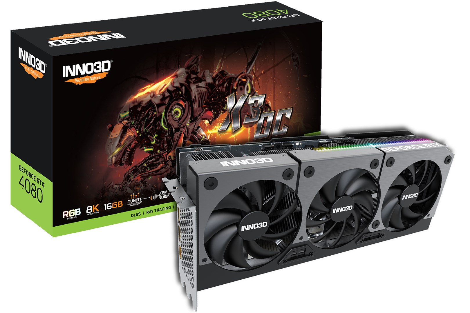 Kartë grafike Inno3D NVIDIA GeForce RTX 4080, OC, 16 GB GDDR6X