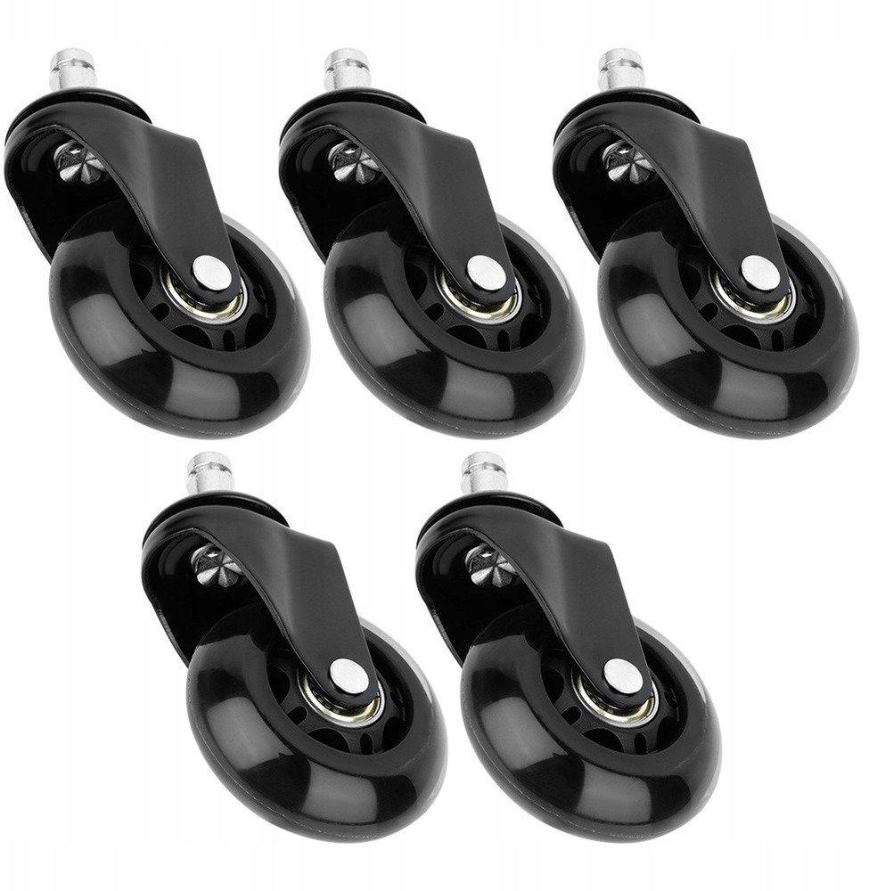 Гумени тркала за столица Vilde, 6.3 cm, пин 11 mm, сет 5 парчиња