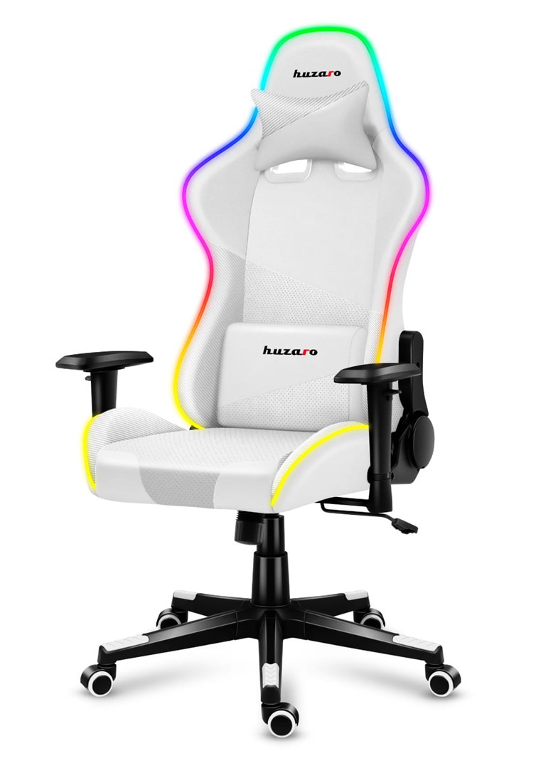 Karrige lojërash HUZARO FORCE 6.2, RGB LED, e bardhë