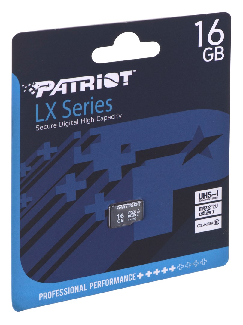 Kartë memorie Patriot MicroSDHC, 16GB, UHS-I Class 10, 80MB/s, e zezë