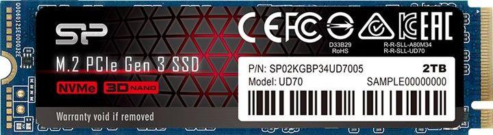 Disk SSD Silicon Power UD70, 2TB, M.2 2280 PCI-E x4 Gen3 NVMe