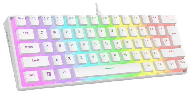 Tastierë lojërash Rampage RADIANT K11, Red Switch, Type-C, e bardhë
