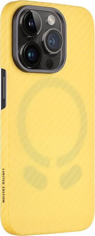 Mbrojtëse telefoni Tactical MagForce Aramid Industrial Limited Edition për iPhone 14 Pro Max, MagSafe, 0.8 mm, e verdhë