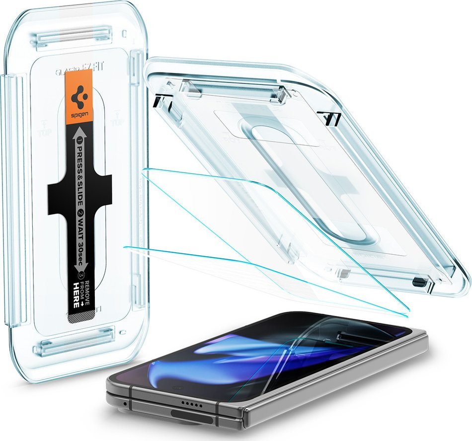 Xham mbrojtës Spigen Glas tR EZ Fit, 2 copë, për Google Pixel 9 Pro Fold, transparent