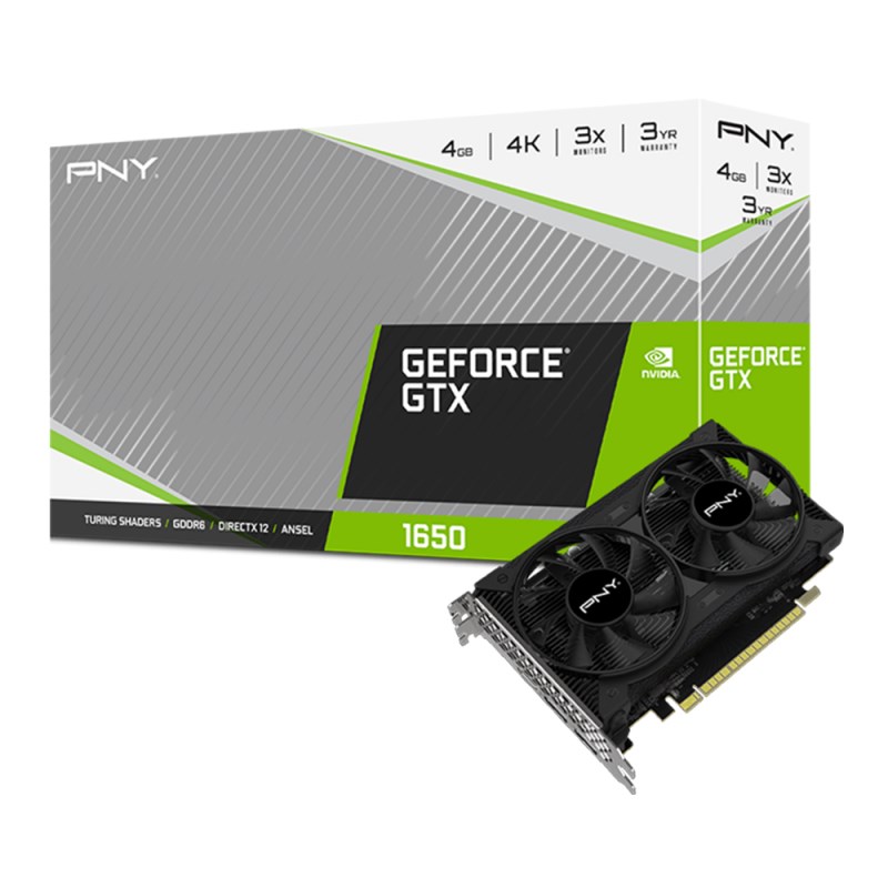 Kartë grafike PNY Technologies NVIDIA GeForce GTX 1650, 4 GB GDDR6
