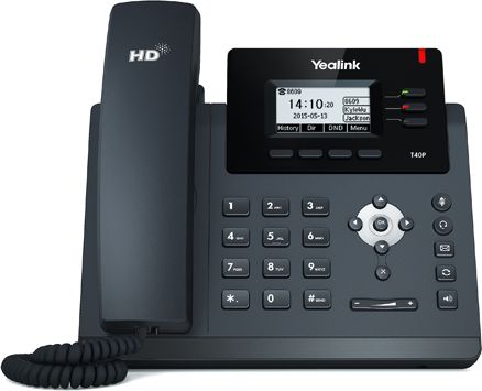 Telefon VoIP Yealink SIP-T40P, 3 linja, PoE, i zi