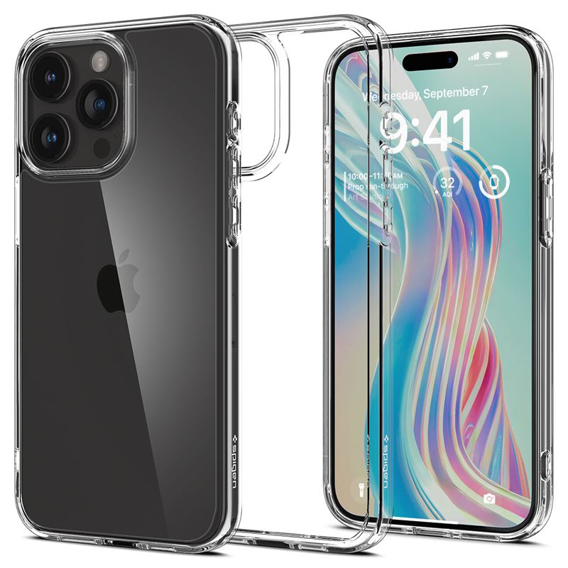 Mbrojtëse për celular iPhone 15 Pro Max Spigen Ultra Hybrid, transparente