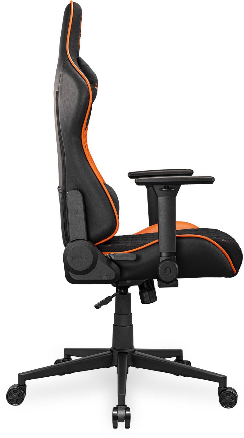 Karrige gaming Cougar Armor One V2 F, tekstil, deri 120kg, e zezë portokalli