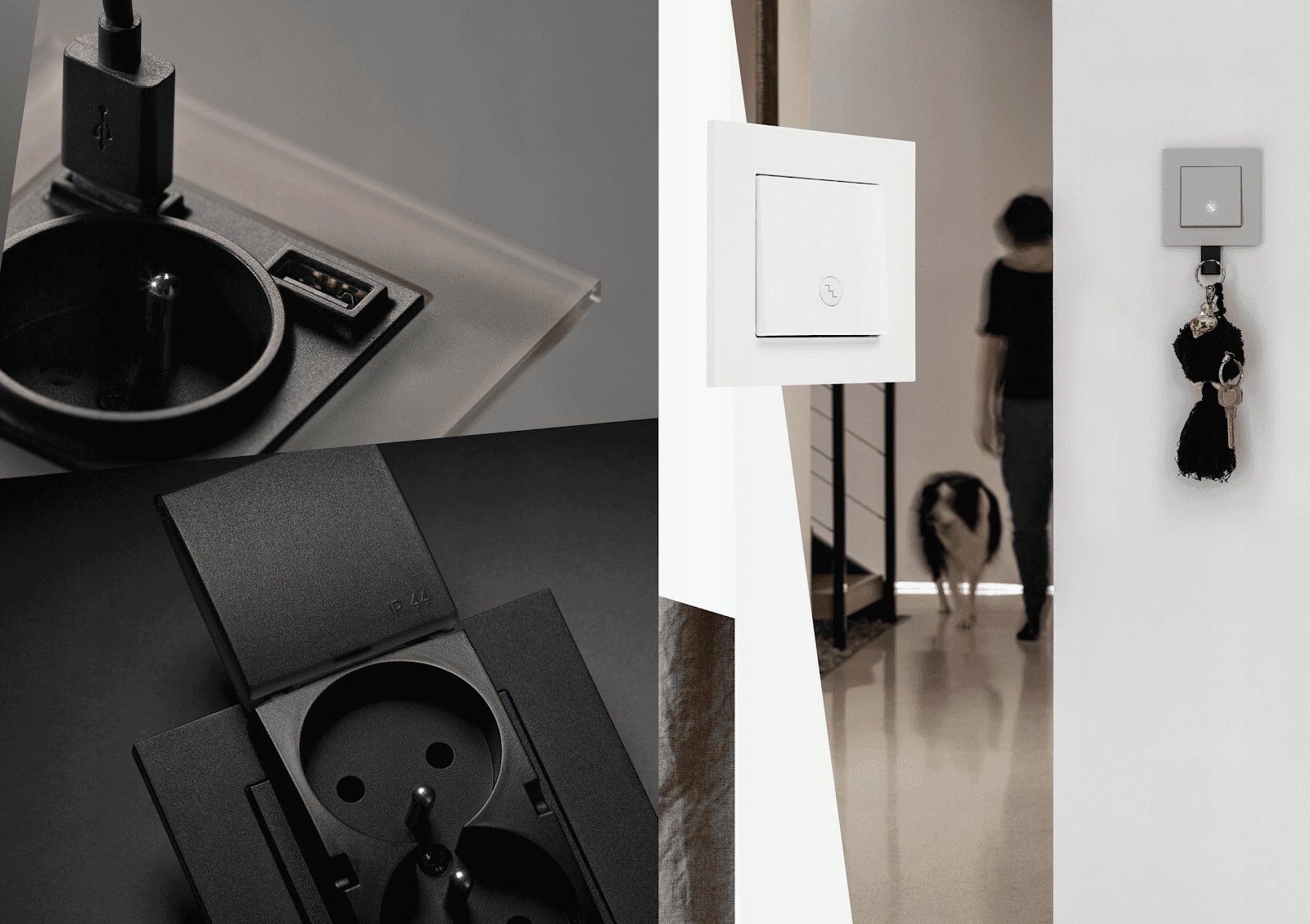 Kontrollues smart Simon 55 Go Wifi Control, kontroll WIFI, i bardhë mat