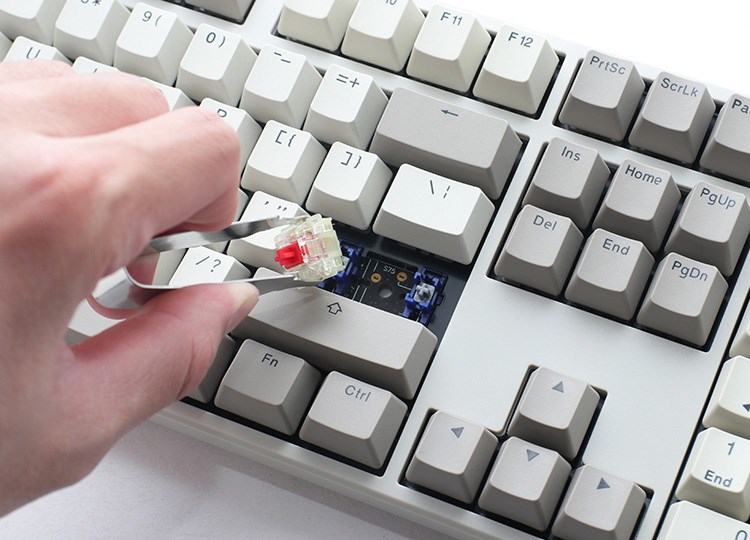 Tastierë lojërash Ducky Origin Vintage, Cherry MX-Speed-Silver, e hirtë