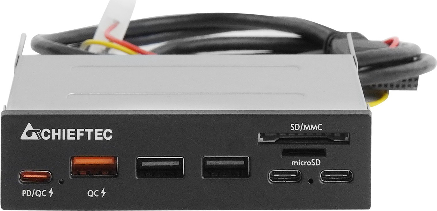 Panel frontal Chieftec CRD-908H, 3x USB, 3x USB-C, lexues kartelash, i zi