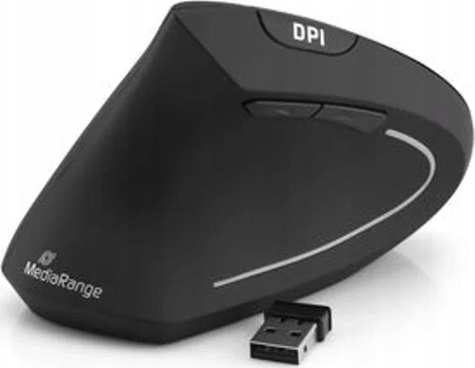 Mouse wireless për dorën e majtë, RF, optik, i zi