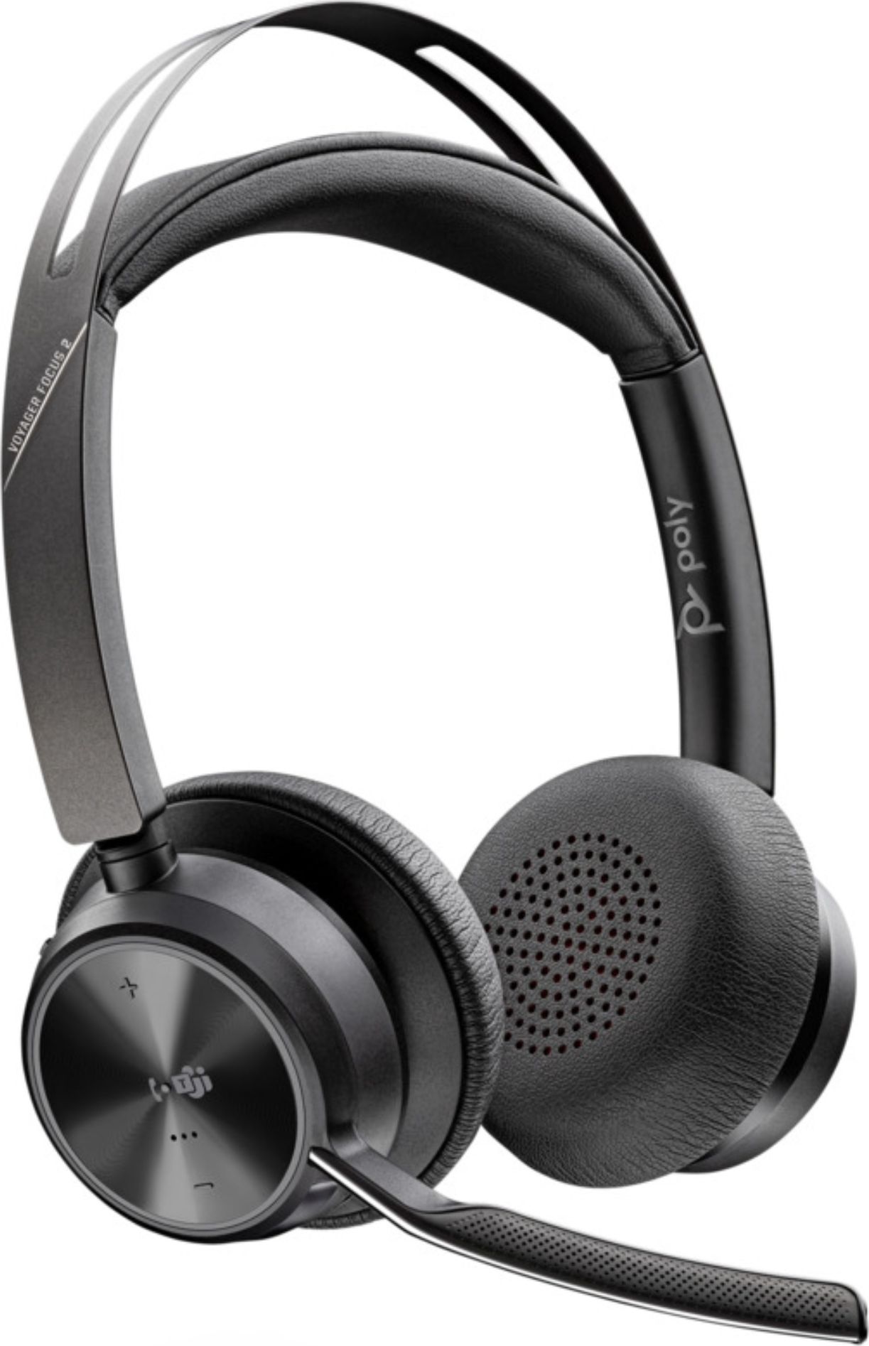 Kufje Plantronics Voyager Focus 2 UC, pa tela, me anulim zhurme, të zeza