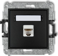 Prizë për kompjuter Karlik MINI 1xRJ45 cat. 5e 8-pin, e zezë Prizë për kompjuter Karlik MINI 1xRJ45 cat. 5e 8-pin, e zezë