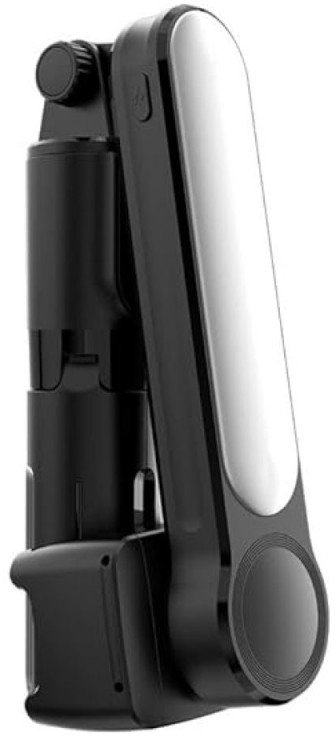 Стабилизатор за телефон Wooco L09 3in1, 1 оска, LED светло, статив и селфи стап, црн