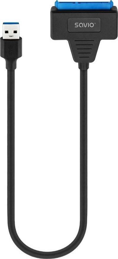 Adapter USB A 3.1 në SATA Savio AK-68, për disqe 2.5", i zi