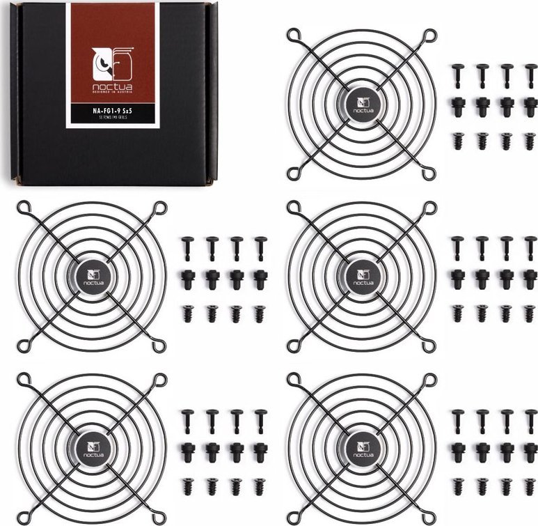 Rrjetë mbrojtëse ventilatori Noctua NA-FG1-9 Sx5, 92 mm, e zezë