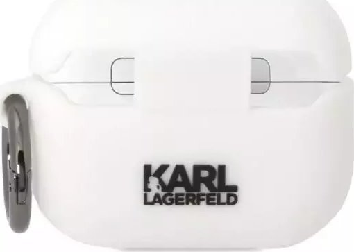 Mbulesë mbrojtëse për kufje Karl Lagerfeld Silicone Karl Head 3D, për AirPods Pro 2, e bardhë