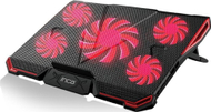 Pllakë ftohëse për laptop Inca INC-611GMS, 17", 5 ventilatorë LED, e zezë