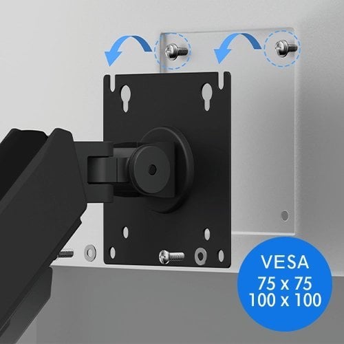 Mbajtëse për 2 monitorë SENSE7, 17"-32", e zezë