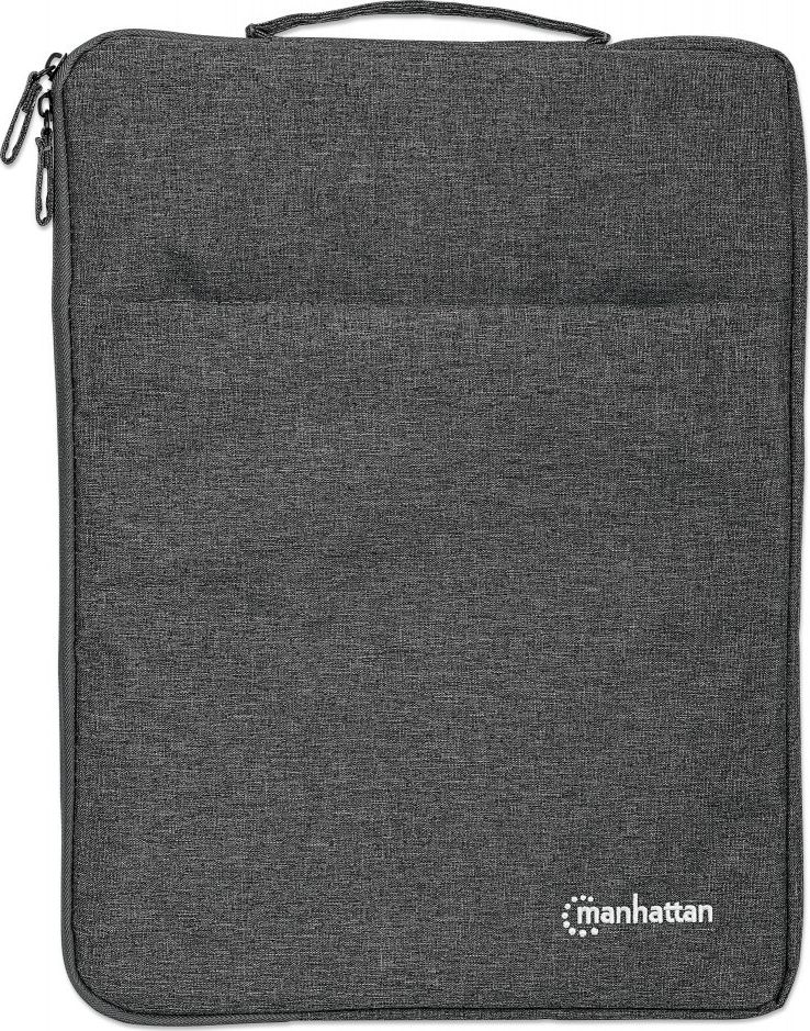 Çantë mbrojtëse për laptop Manhattan Seattle 15.6", xhep me zinxhir, gri