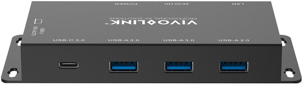 USB C HUB Vivolink VLUSBCHUB2V2, 4K, HDMI LAN, црн