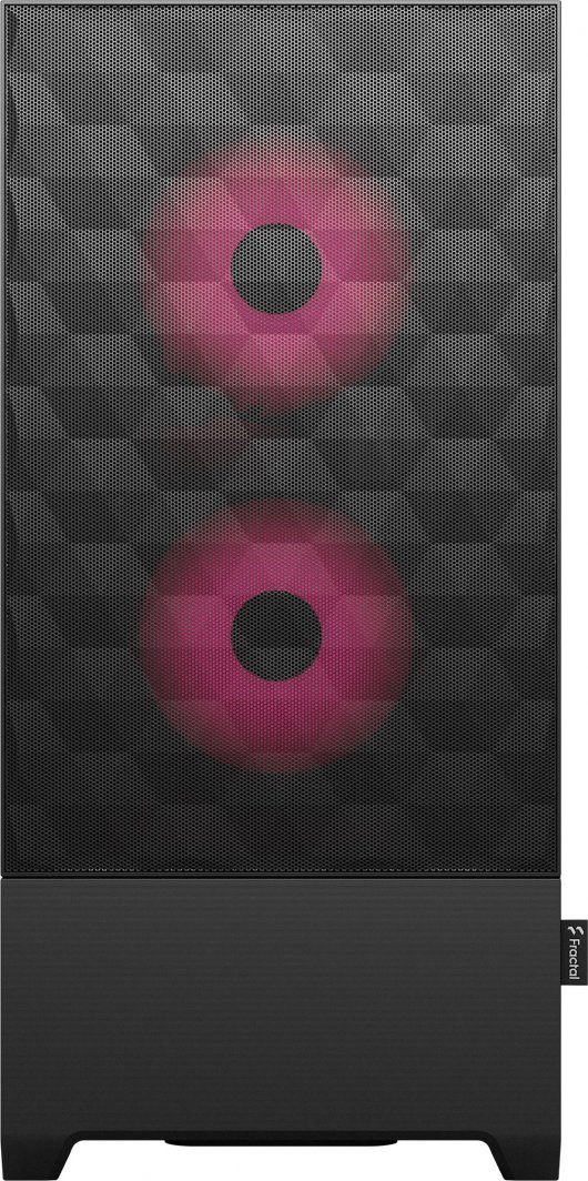 Kasë Pop Air RGB TG (FD-C-POR1A-03), e zezë/rozë