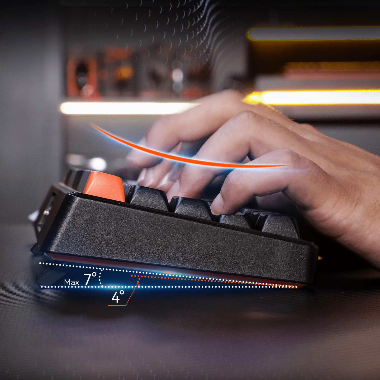 Meetion MT-MK12 – Tastierë Mekanike 65% me Ndriçim RGB dhe Lidhje Tri-Modale (Black)