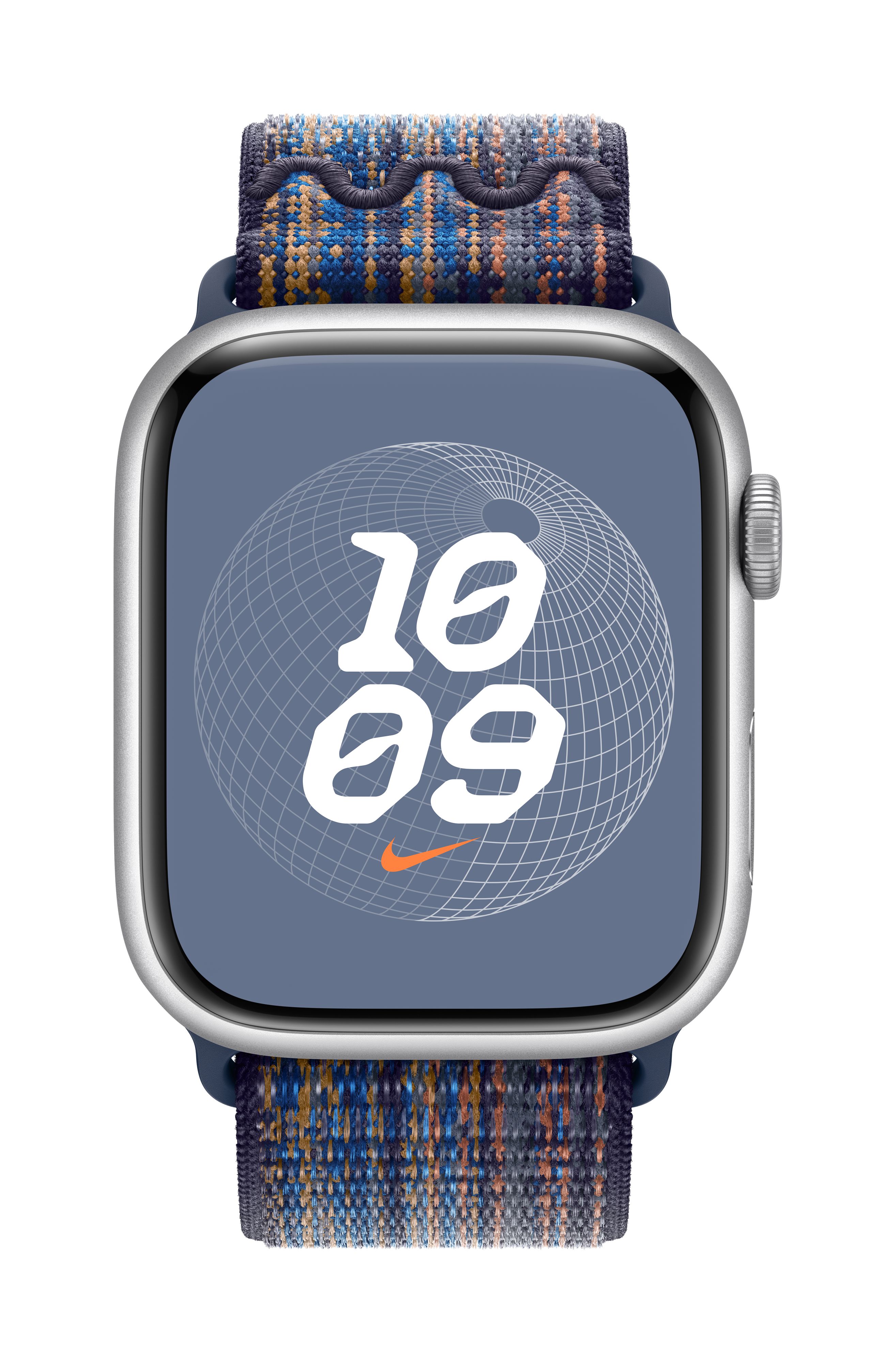 Apple Watch 45mm Nike Band, Game Royal/Orange Nike Sport Loop