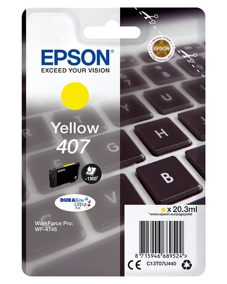 Ngjyrë Epson WF-4745 Series Ink Cartridge L, e verdhë