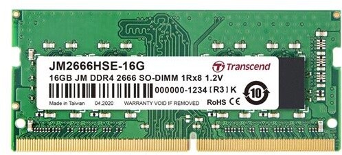 Memorie operative RAM Transcend, 16GB DDR4, 2666 MHz, SO-DIMM