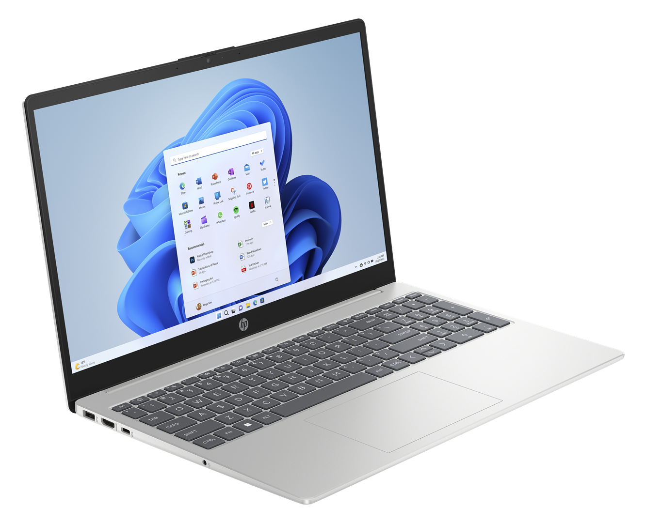 Laptop HP 15-fc0010nw, 15.6", AMD Ryzen 5 7520U, 16 GB RAM, 512 GB SSD, i argjendtë