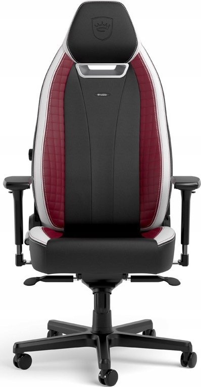 Karrige gaming Noblechairs LEGEND, lëkurë PU, mbështetje ergonomike, e zezë e bardhë e kuqe
