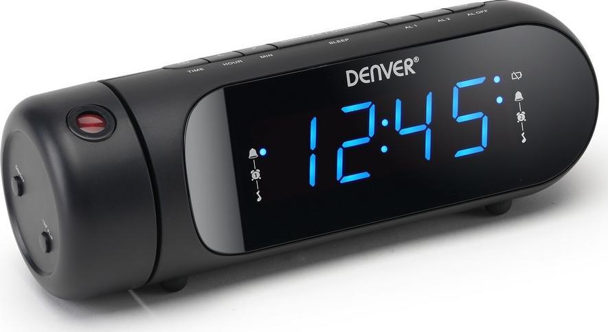 Radio orë Denver CPR-700, ekran LED, digjitale, e zezë