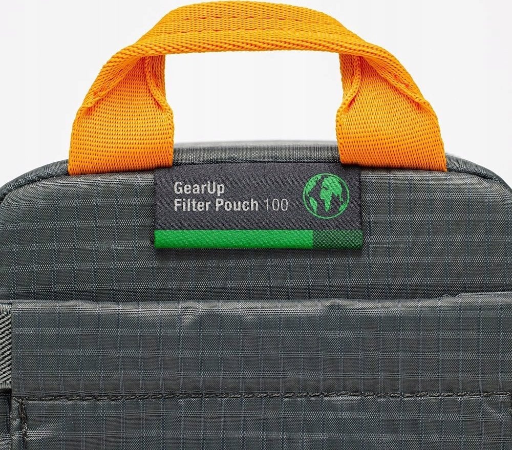 Торба за фотографски филтри Lowepro GearUp Filter Pouch 100, со организирачки џебови, со рачка, сива
