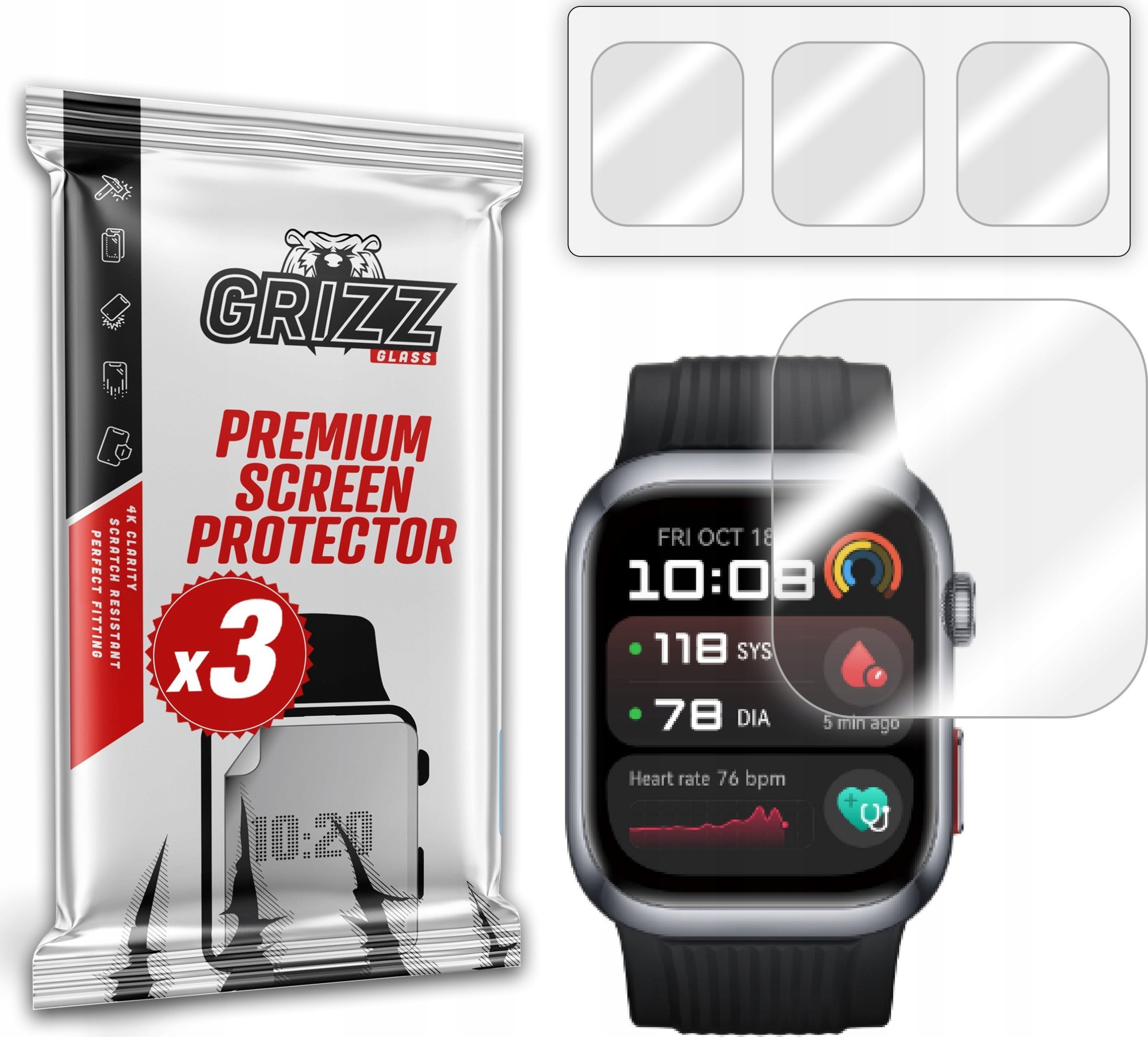 Mbrojtës ekrani GrizzGlass Hydrofilm për Huawei Watch D2, hydrogel, transparent