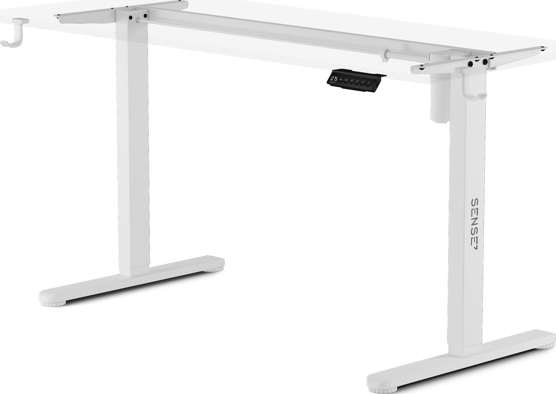 Tavolinë ekektrike Sense7 Nojo, e rregullueshme, e bardhë