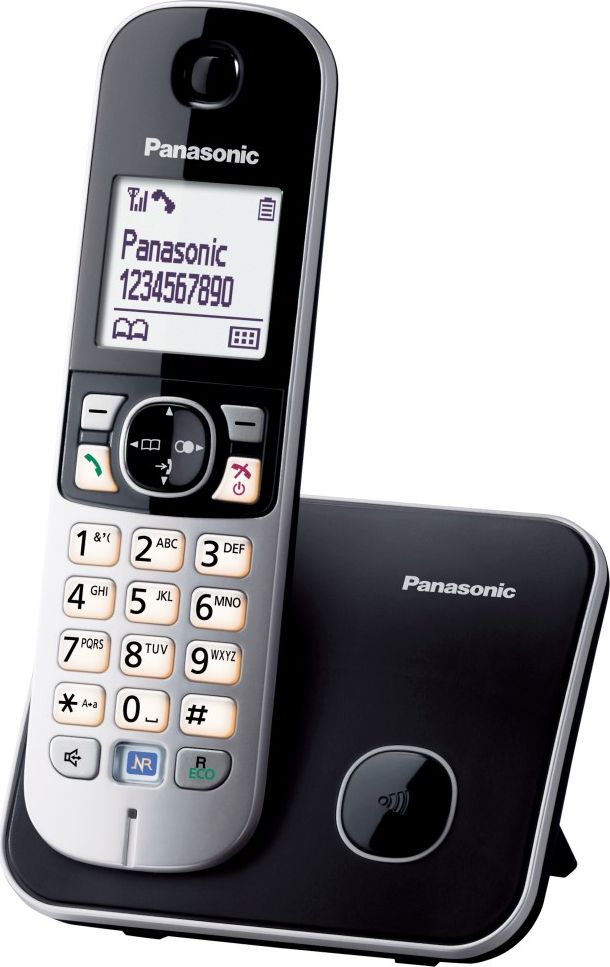 Telefon fiks pa tel Panasonic KX-TG6811, DECT, identifikim i thirrësit, i zi