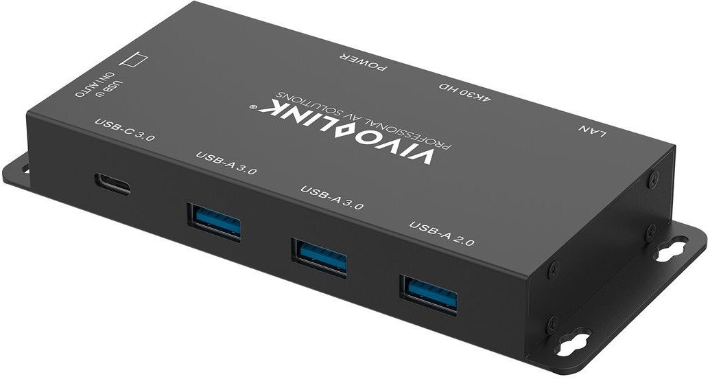 USB C HUB Vivolink VLUSBCHUB2V2, 4K, HDMI LAN, црн