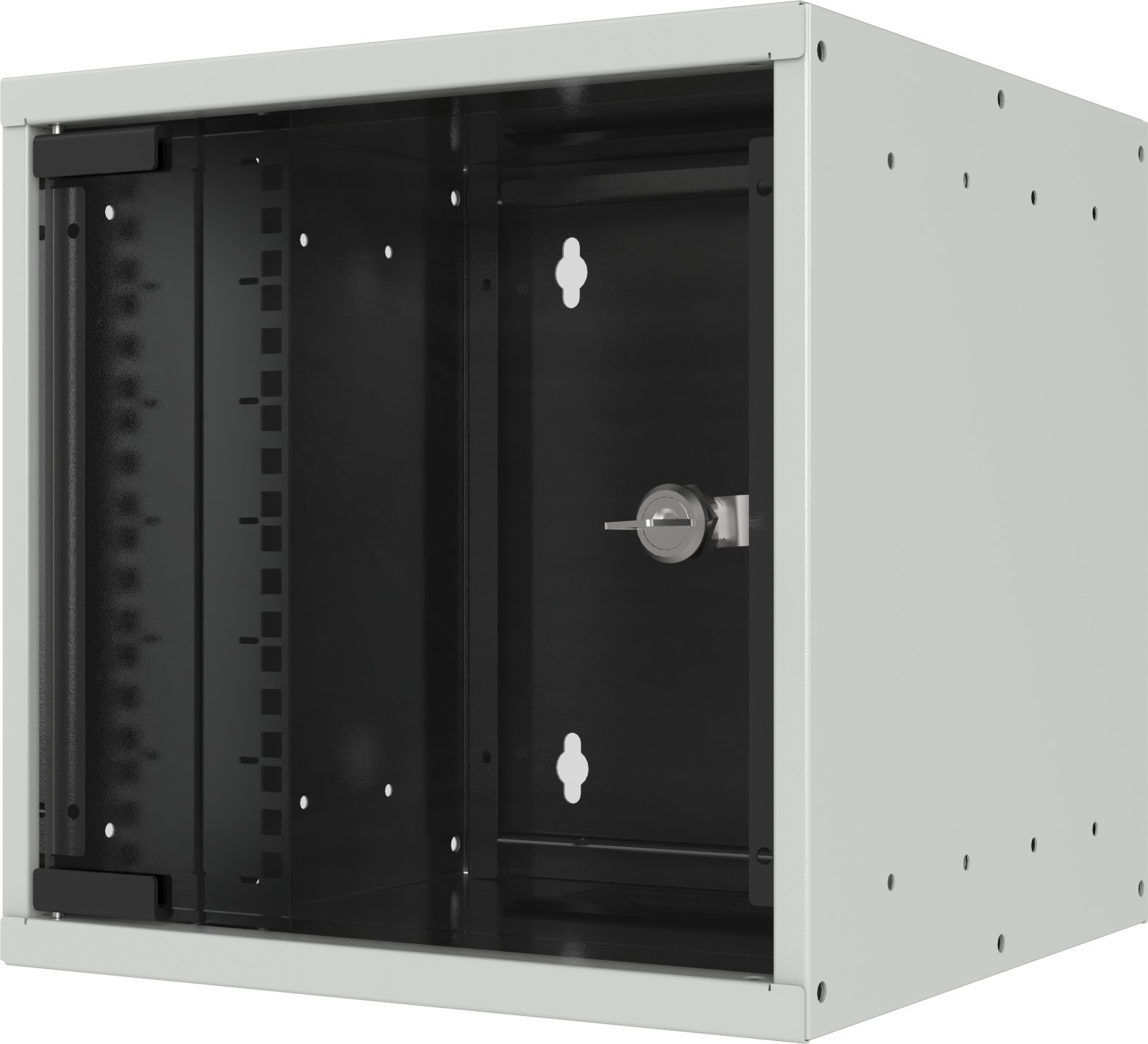 Kabinet muri 10" Triton, 6U, thellësi 300mm, gri e hapur