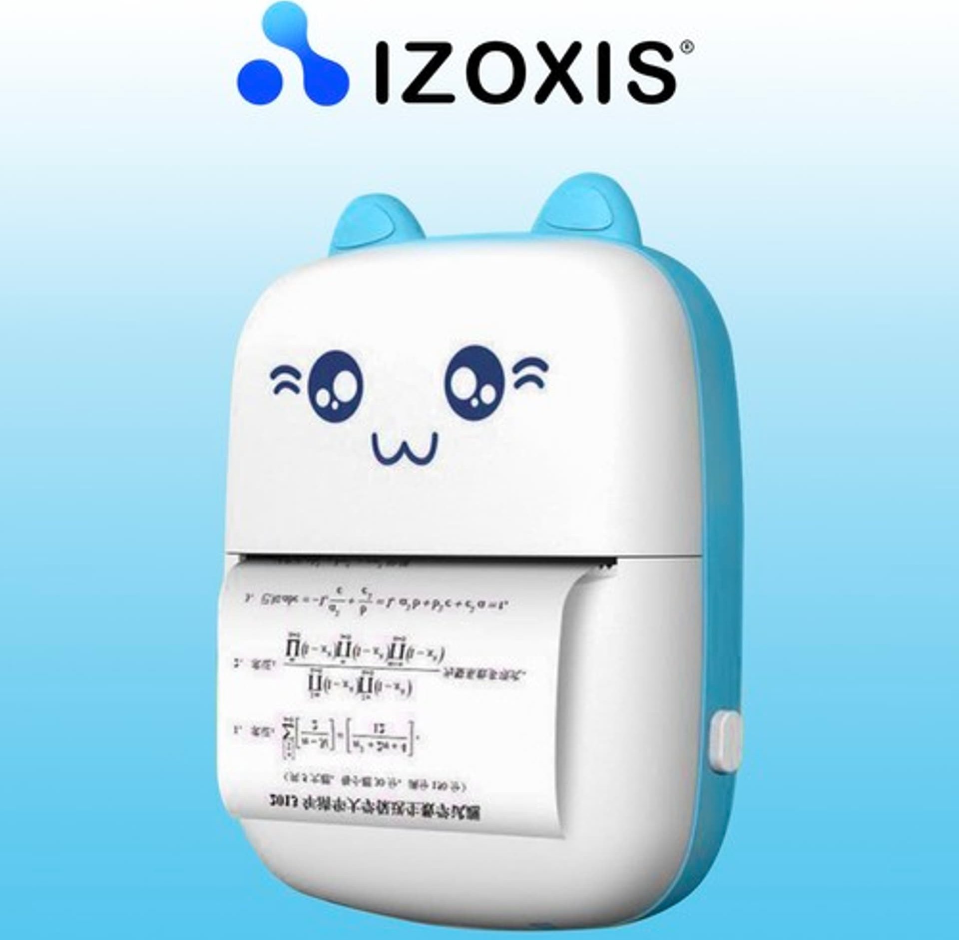 Мини пренослив фотографски печатач Izoxis 22272, термички, Bluetooth, бел
